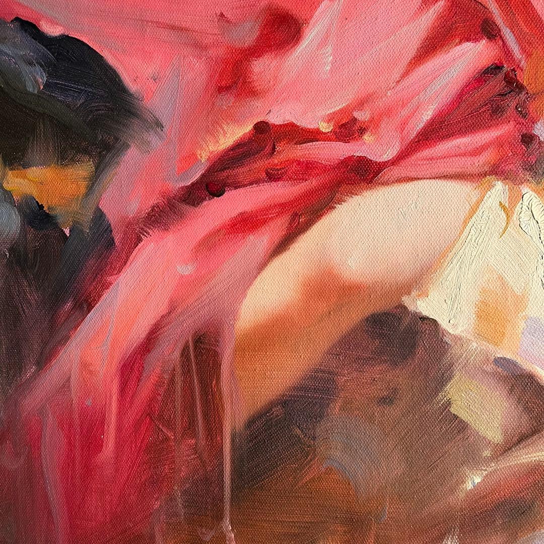 ★秀作★ 手書き油絵 美人画 眠りの中 肉筆絵画 インテリア 油彩画