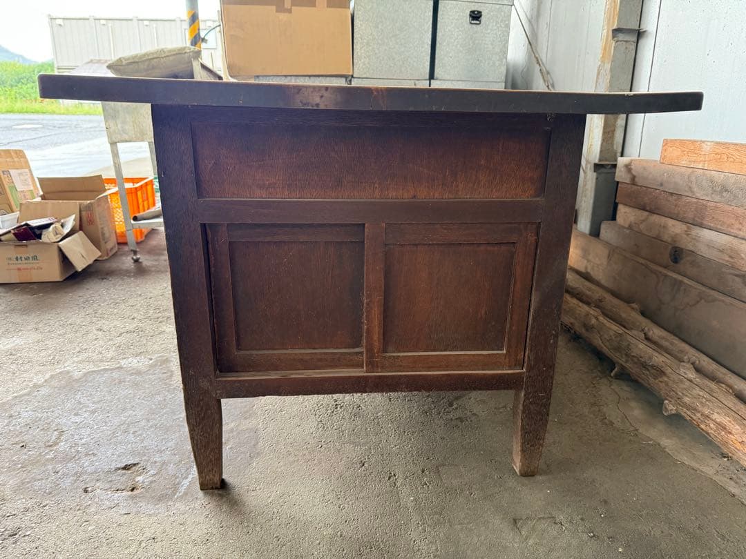 n*9様 【O-1831】作業台 ワークテーブル 机 昭和レトロ アンティーク