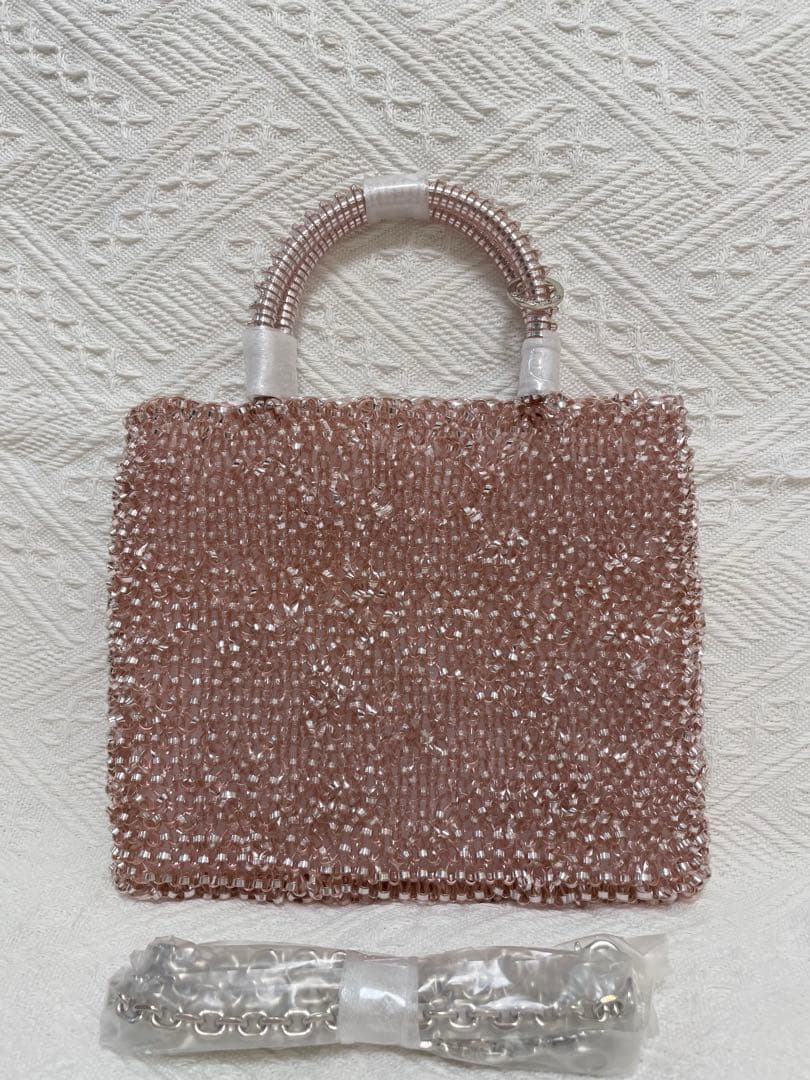 ワイヤーバッグ　パーティーバック　薄ピンク　即日匿名発送　ミニアトゥーラ