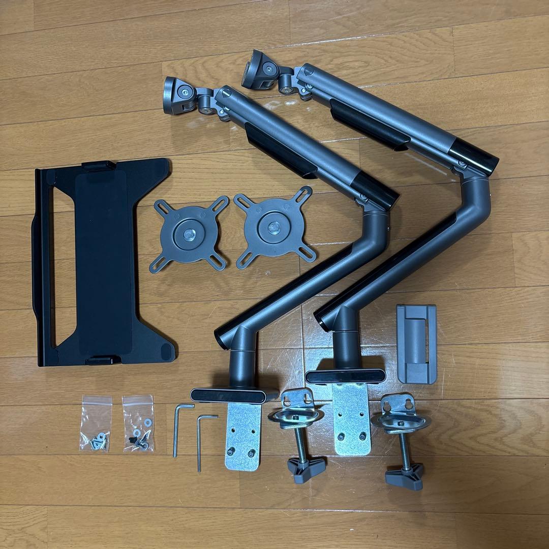 快適ワーク　モニターアームDA112（iggy）グレー