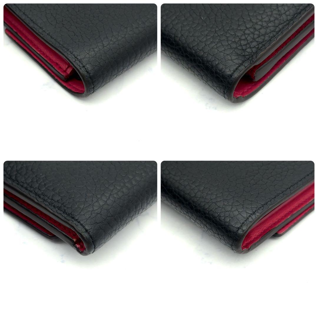 【最高級美品】ルイヴィトン カプシーヌ コンパクト 三つ折り財布 ノワール 黒