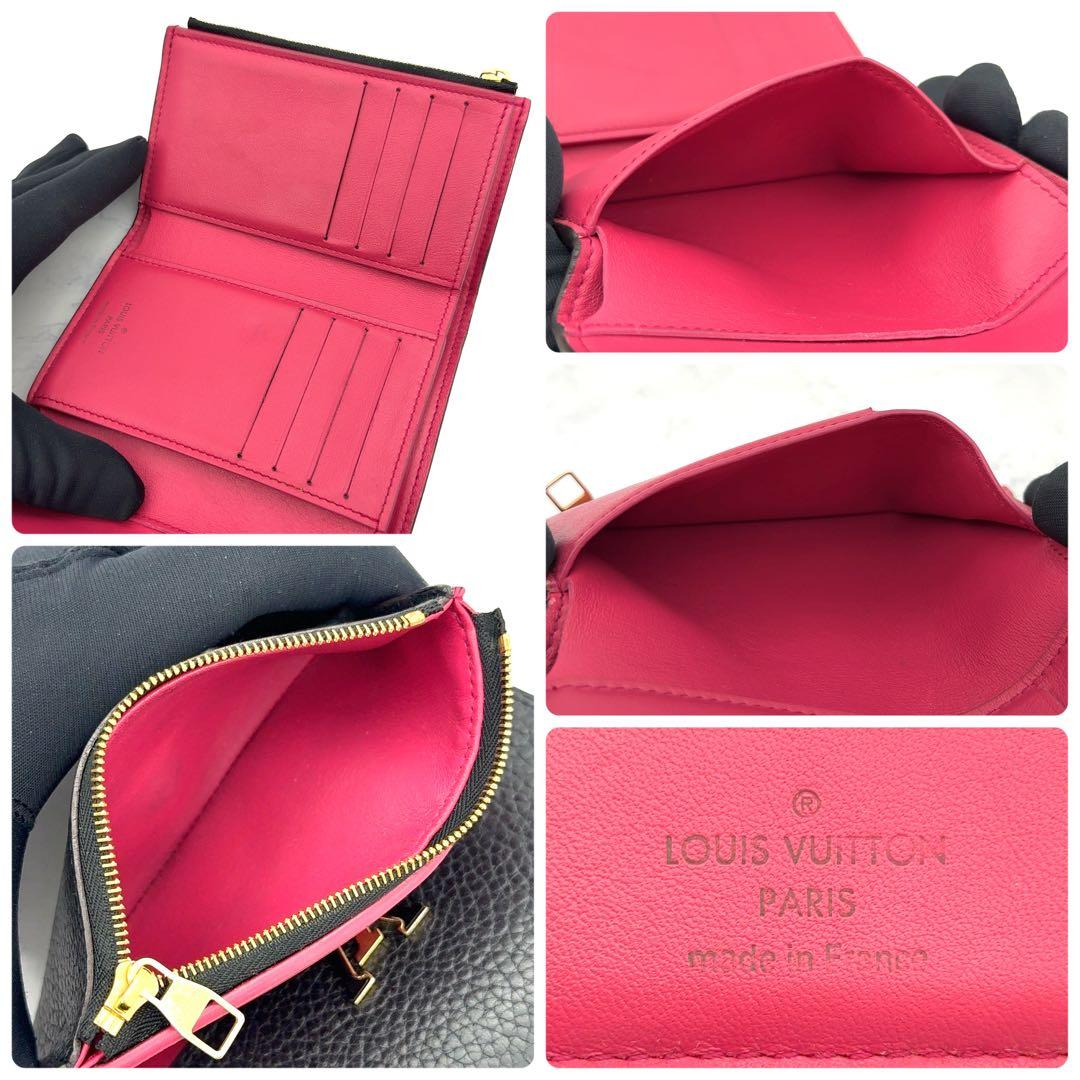 【最高級美品】ルイヴィトン カプシーヌ コンパクト 三つ折り財布 ノワール 黒