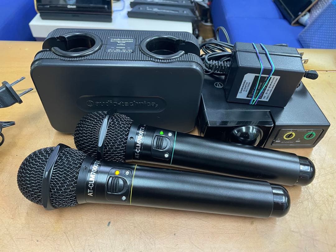 オーディオテクニカ赤外線ワイヤレスマイクセットCR701+CLM7000黒