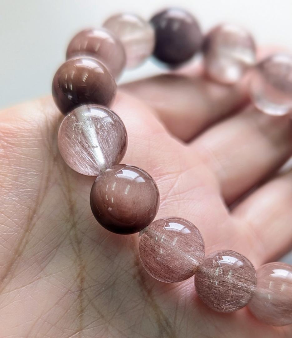 期間限定値下げ【極美・レア】サゲニティッククォーツ グラデーションブレスレット