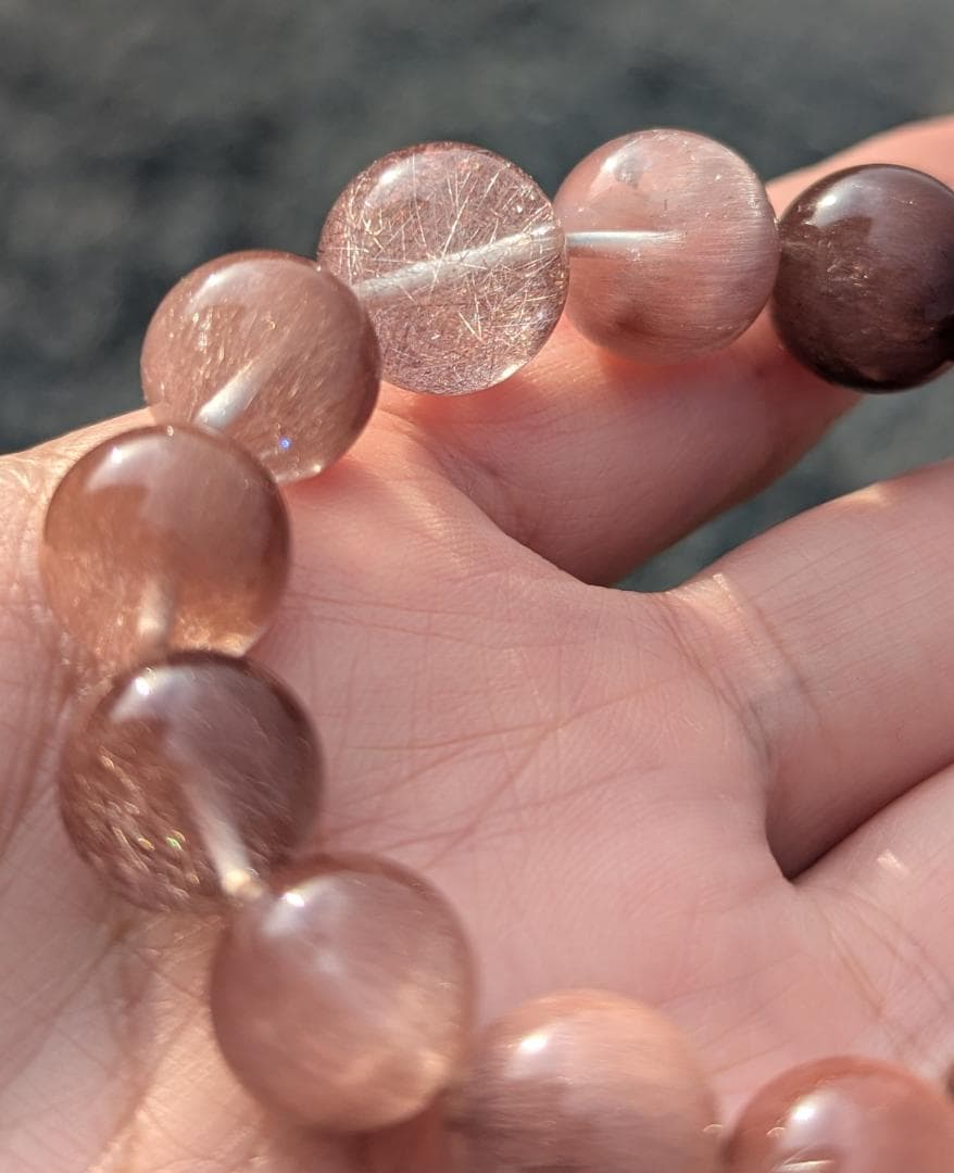 期間限定値下げ【極美・レア】サゲニティッククォーツ グラデーションブレスレット