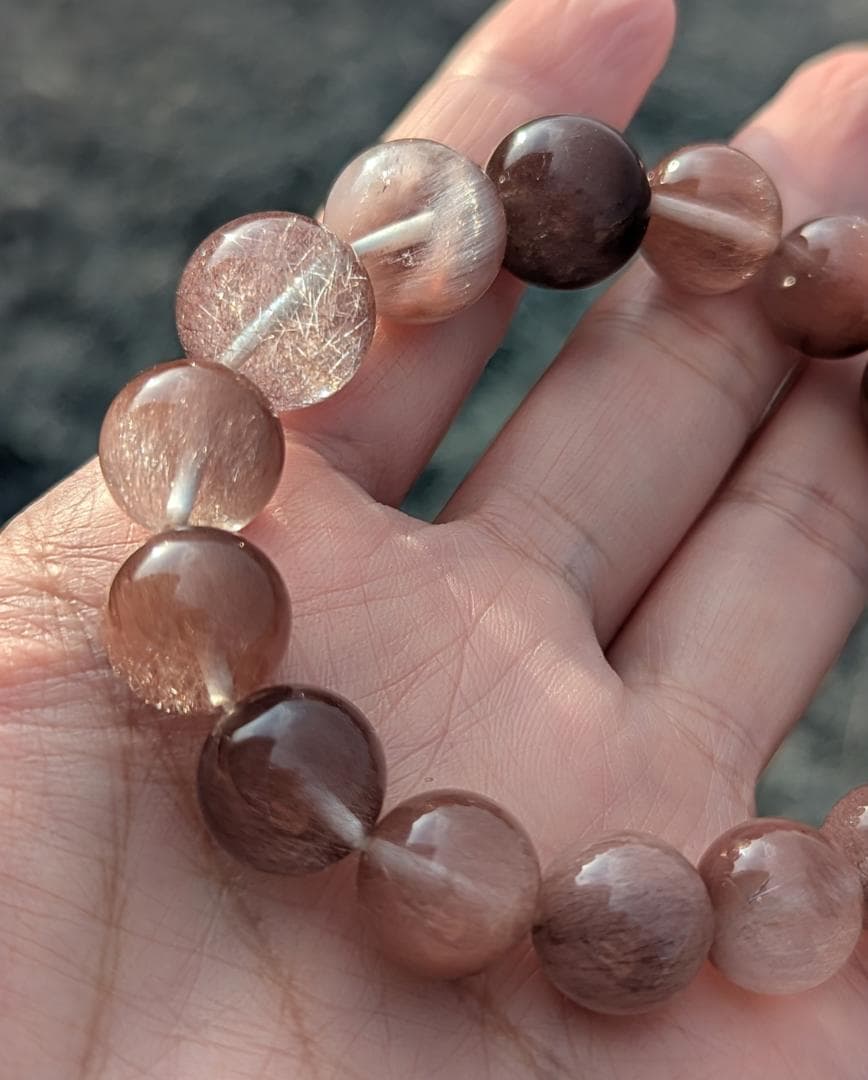 期間限定値下げ【極美・レア】サゲニティッククォーツ グラデーションブレスレット