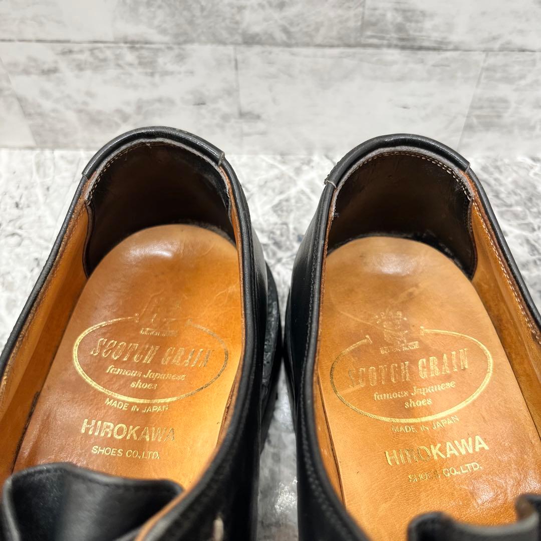 美品✨ スコッチグレイン チロリアンシューズ 革靴 ブラック 25cm相当
