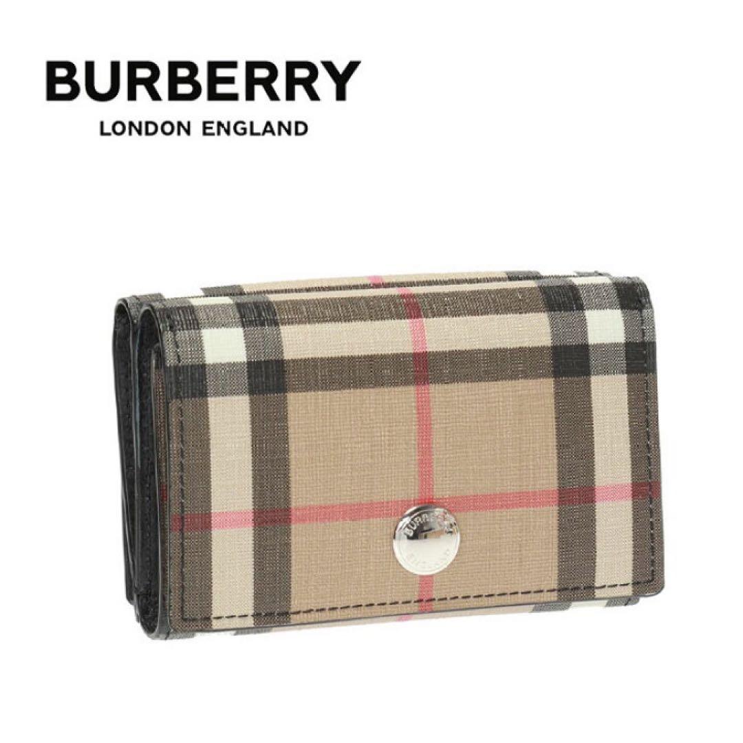 み*ぱ様 美品　正規品　バーバリー　Burberry チェック　三つ折り財布　ミ