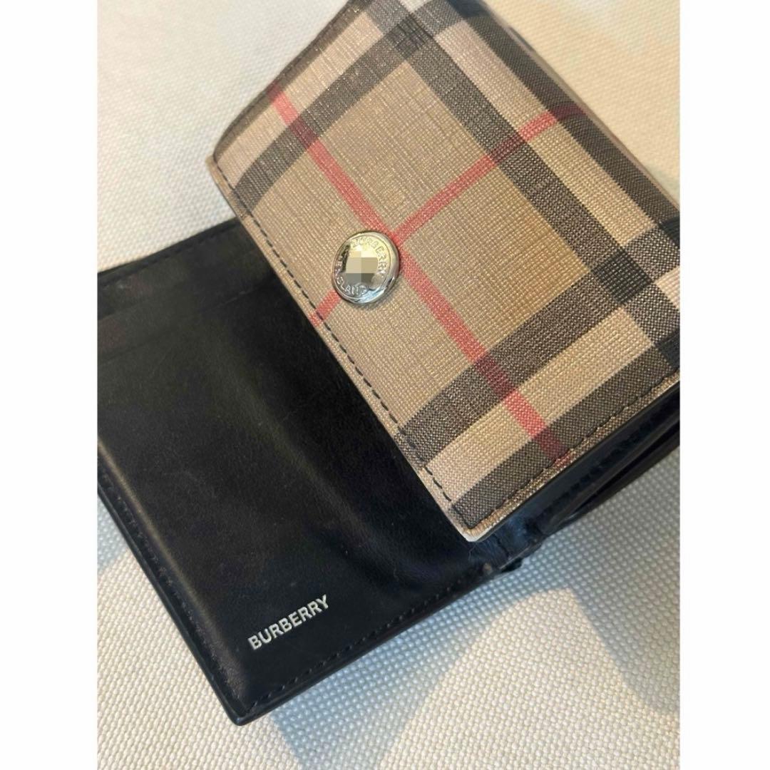 み*ぱ様 美品　正規品　バーバリー　Burberry チェック　三つ折り財布　ミ