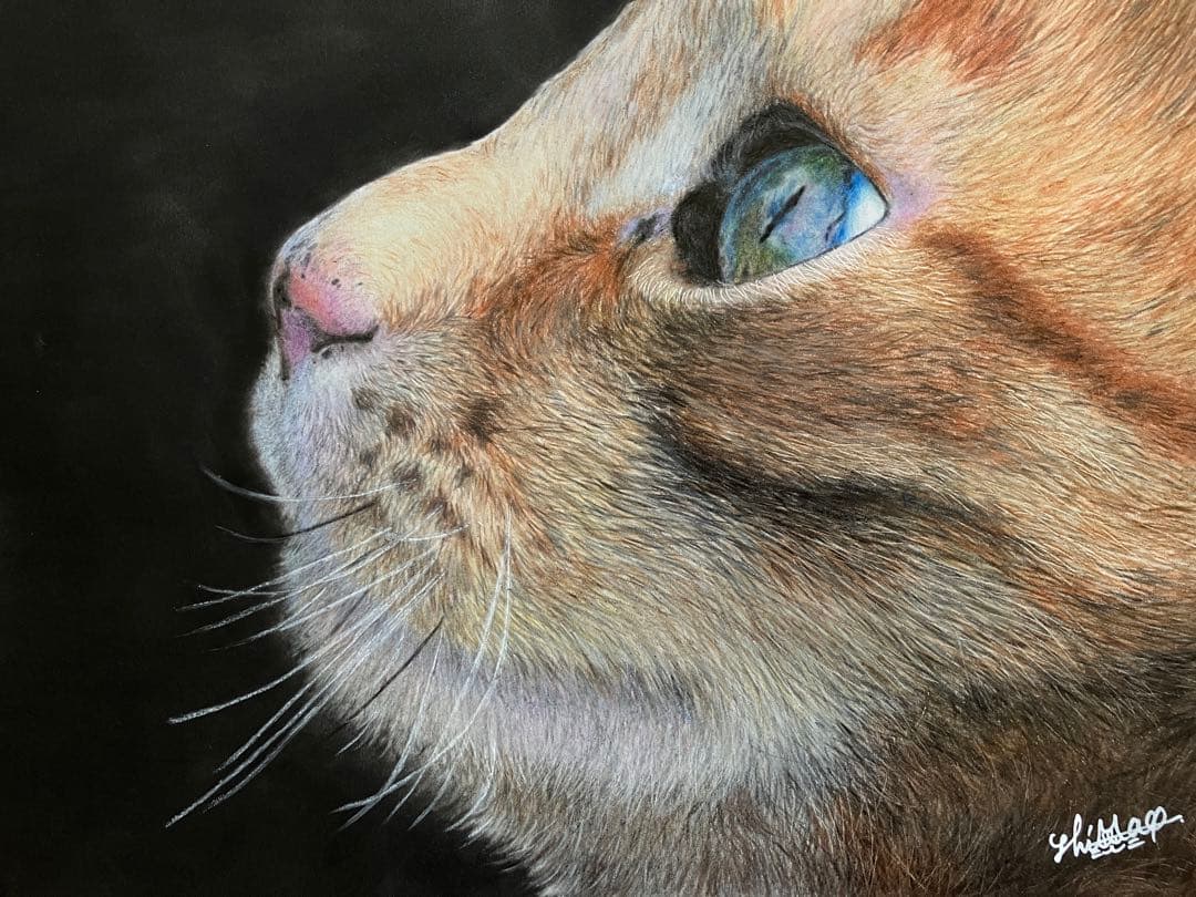 hunt 色鉛筆画 パステル