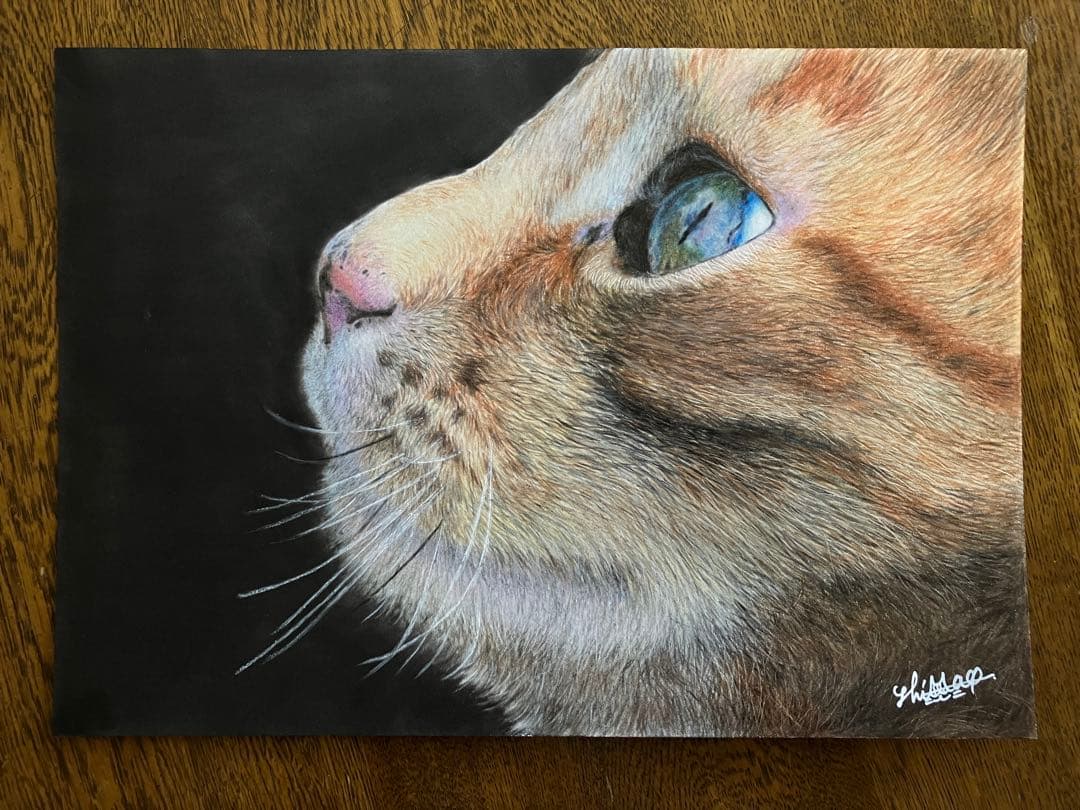 hunt 色鉛筆画 パステル