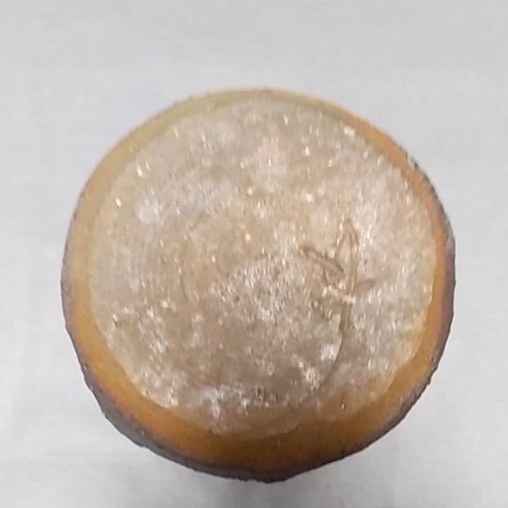 西岡良弘　氏作　朝鮮唐津耳付花生　唐津焼花入　茶道具　陶器　唐津焼