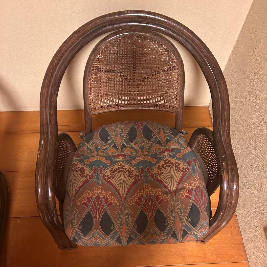 ラタン　1人掛け座椅子(×3)