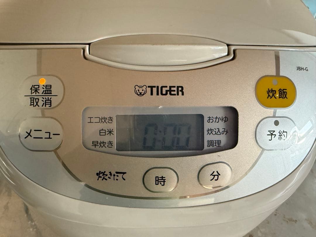 【O-1940】TIGER タイガー マイコン炊飯器 JBH-G180