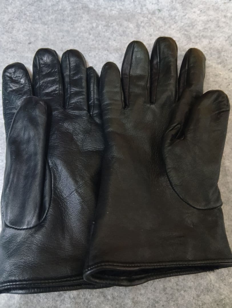 FUGA レザー手袋 ジッパー部パイソン切替　即完売品