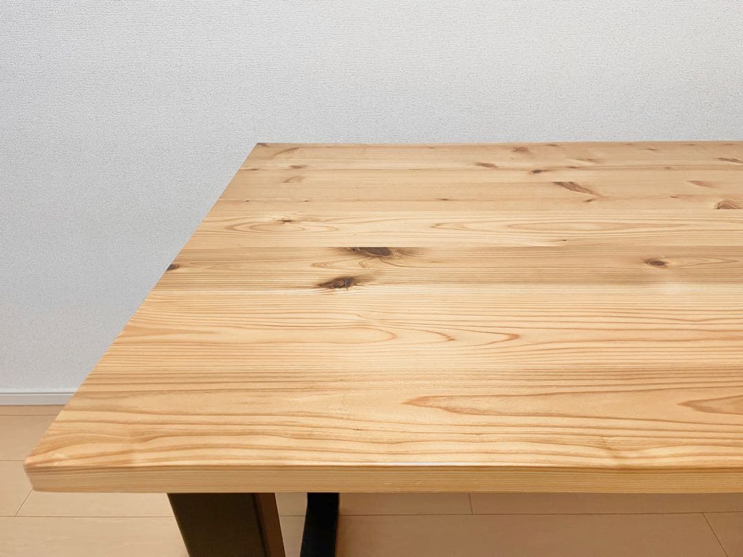 【KANADEMONO】 THE TABLE 無垢 杉×Black Steel