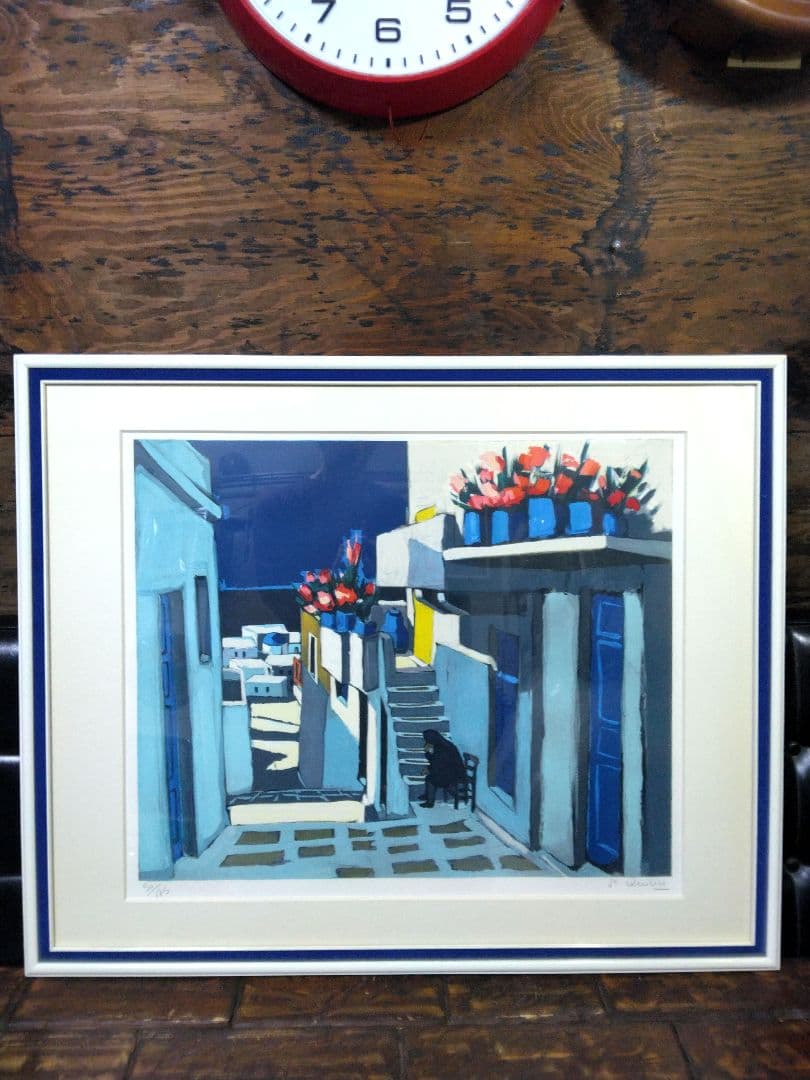 リトグラフ　ジャン・クロード・キリチ フランス　自筆サイン　限定　高級　額縁