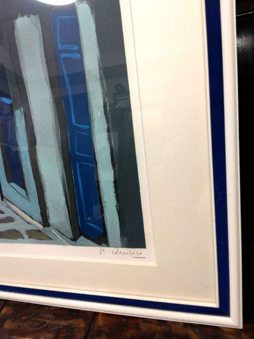リトグラフ　ジャン・クロード・キリチ フランス　自筆サイン　限定　高級　額縁
