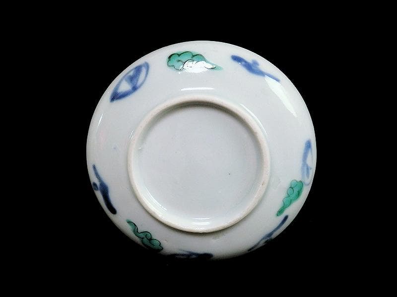 古伊万里　色絵　鳳凰に芭蕉葉の図　手塩皿　５枚　C193AS-VVu