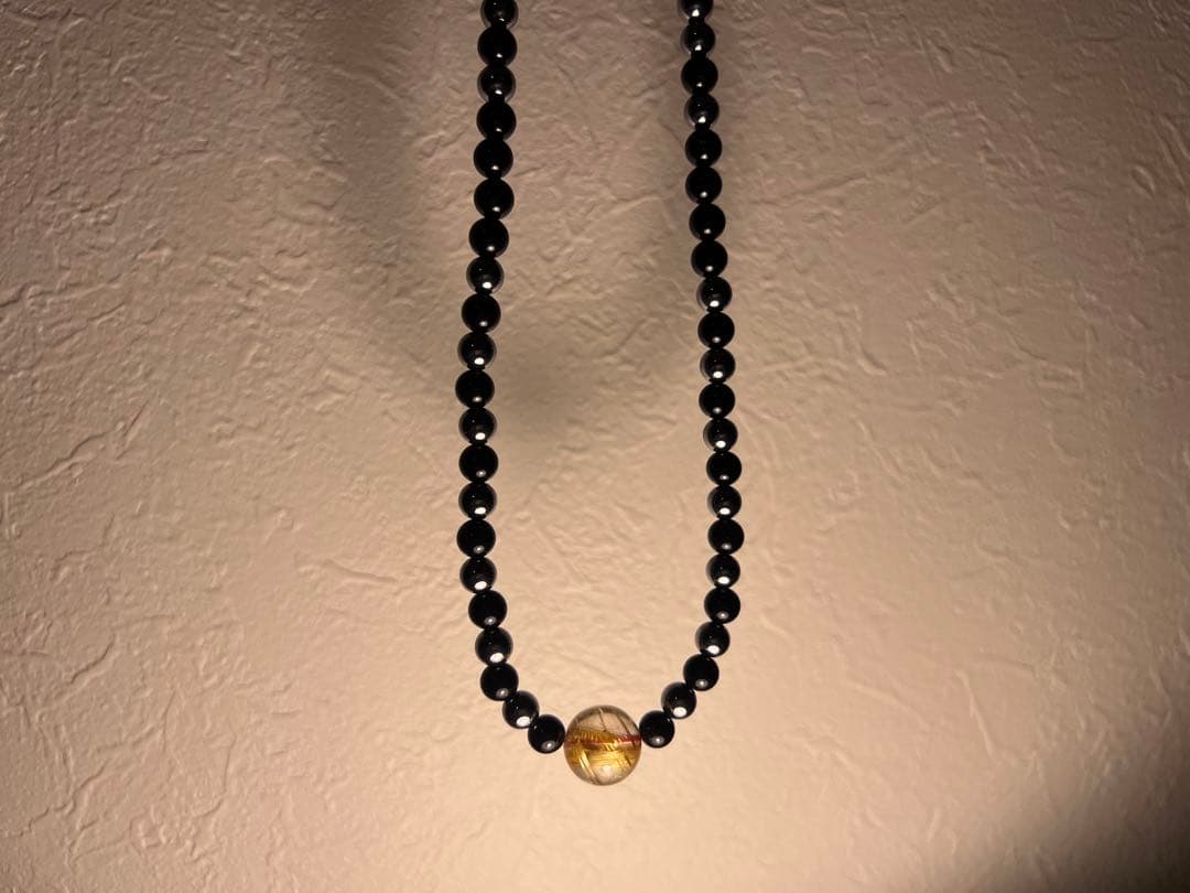 ゴールドタイチンルチル　ブレスレット　ネックレス可