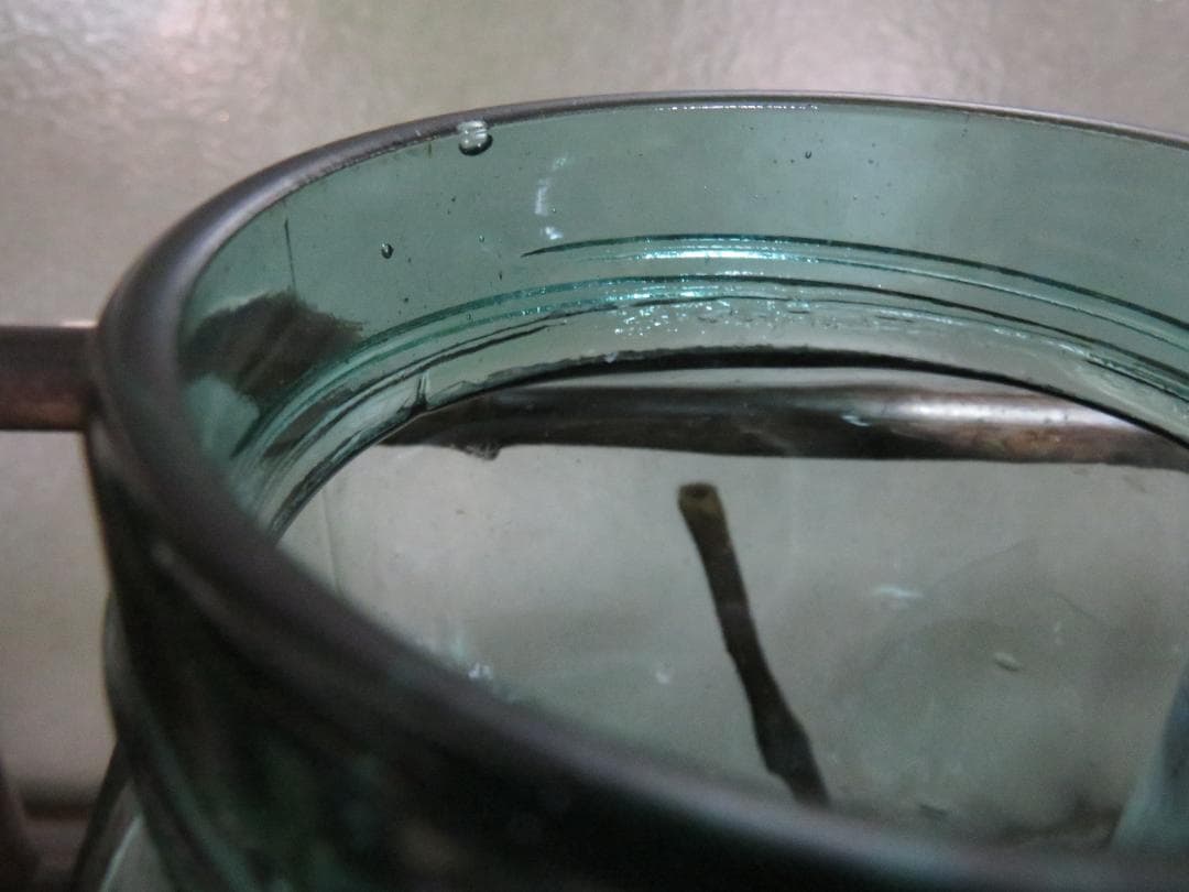 ◆392◆【昭和レトロ】蓋付ガラス瓶3個セットレトロ瓶 飴屋瓶 アルミ蓋