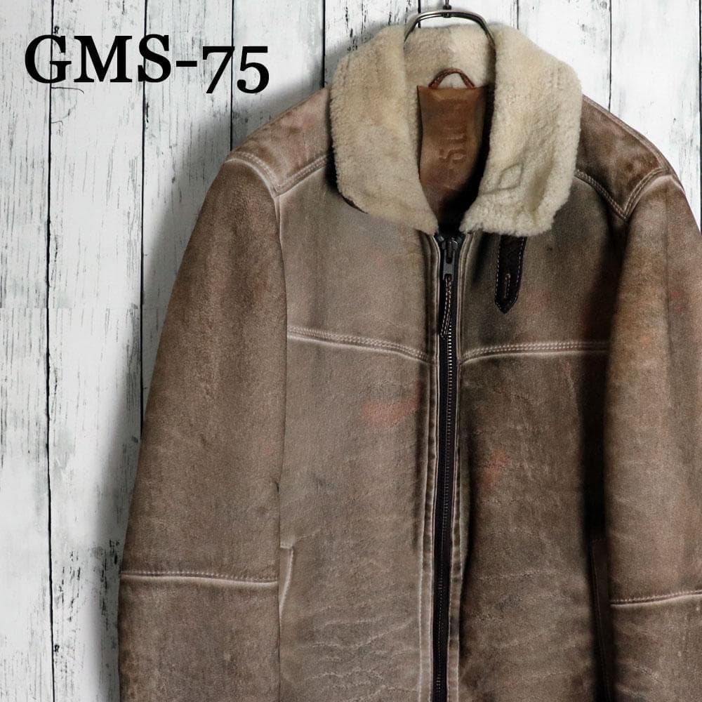 超レア GMS-75 ジモス イタリア製 リアルムートンライダースジャケット