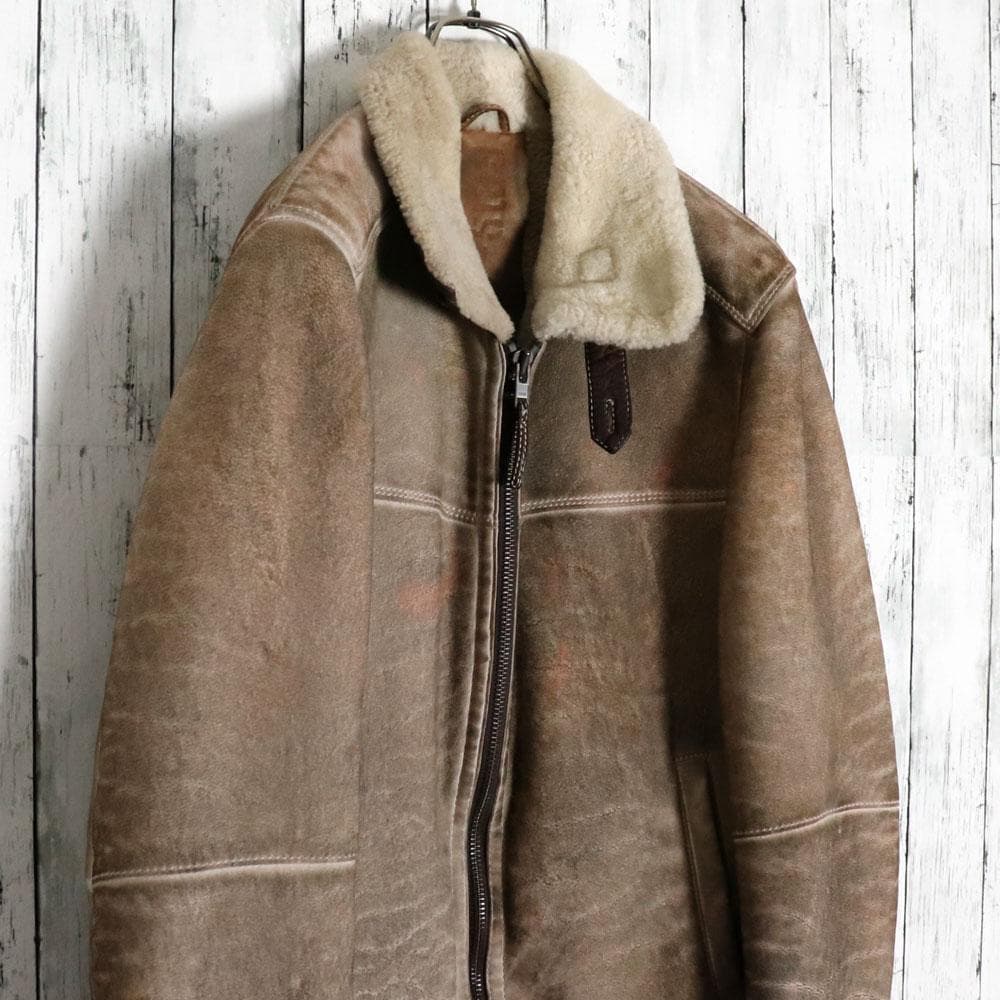 超レア GMS-75 ジモス イタリア製 リアルムートンライダースジャケット