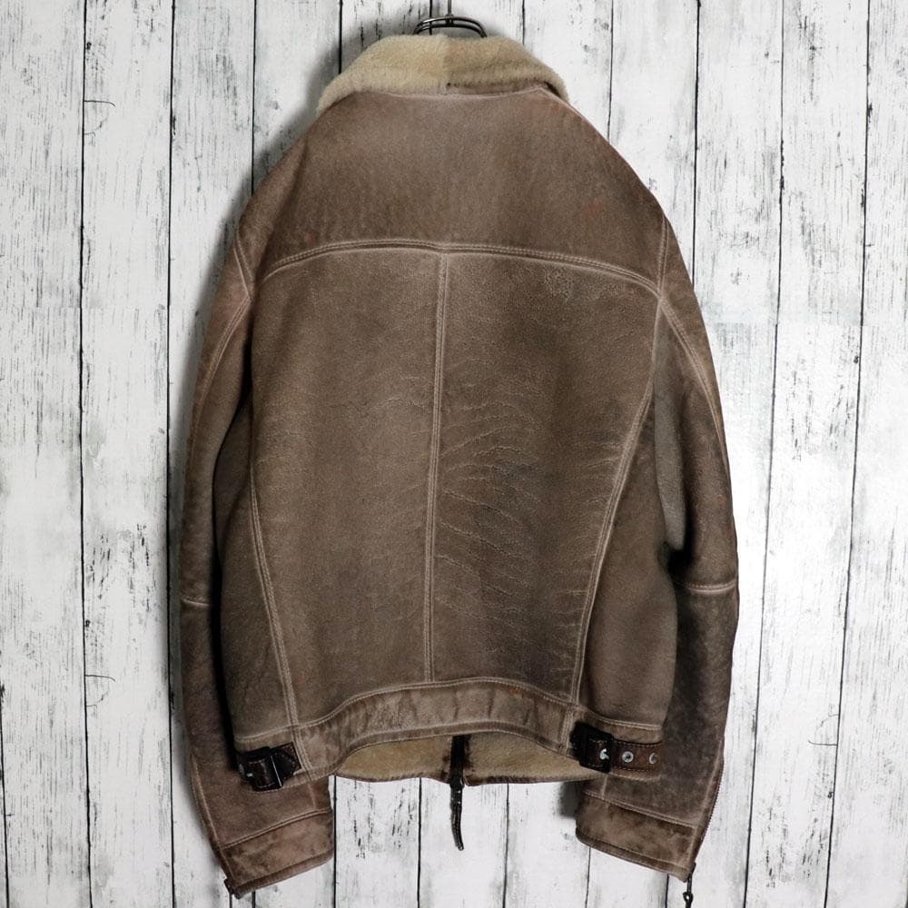 超レア GMS-75 ジモス イタリア製 リアルムートンライダースジャケット