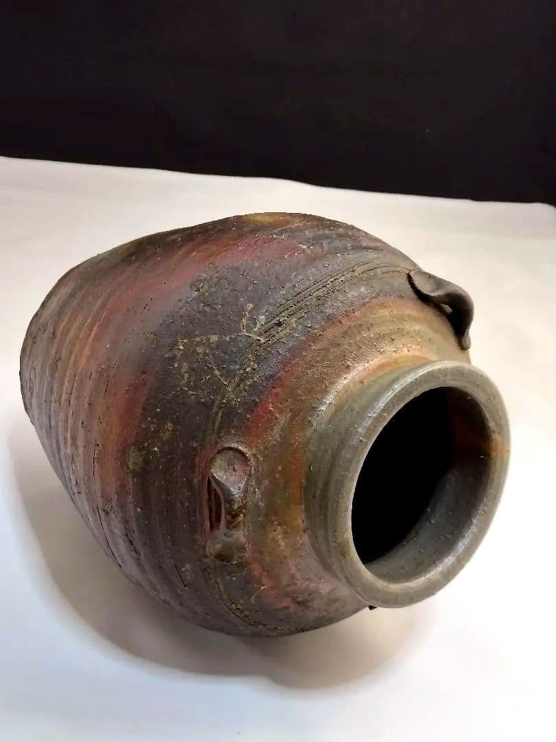 古備前波状紋3耳壷(桃山時代)