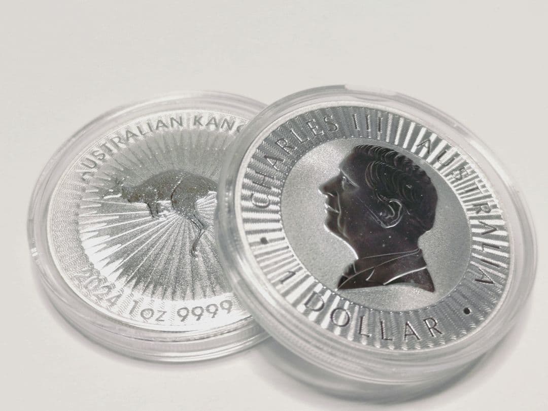 2024オーストラリアンカンガルー1オンス銀貨 ２枚セット　ケース付き