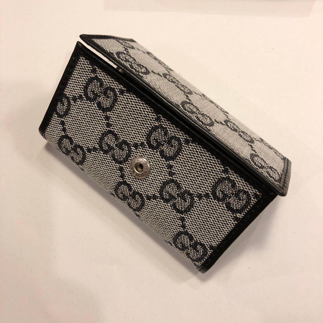 タ*ル様 再値下げ❣️GUCCI キーケース グレー ブラック