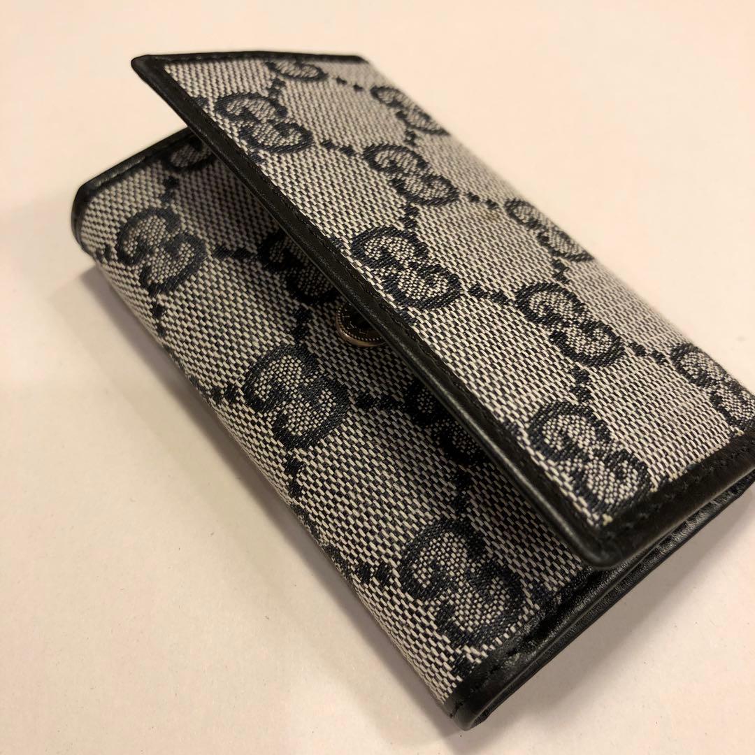 タ*ル様 再値下げ❣️GUCCI キーケース グレー ブラック