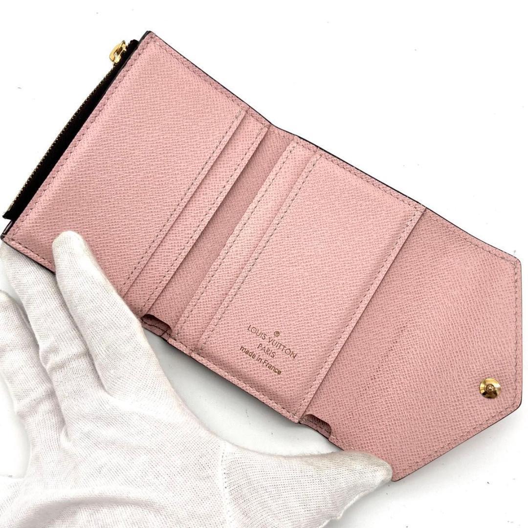 ルイヴィトン モノグラム ポルトフォイユ ゾエ 三つ折り財布 ローズバレリーヌ