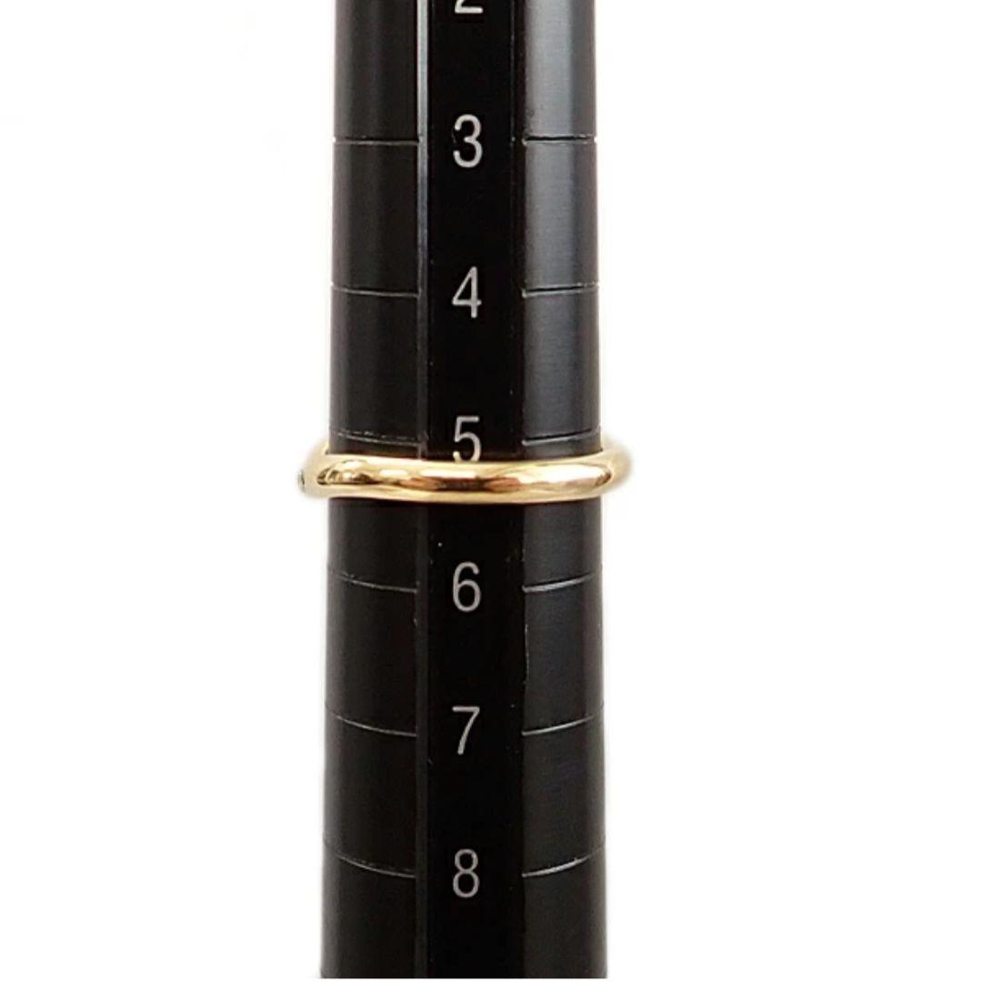 ティファニー TIFFANY カーブドバンドリング3Pダイヤ付 K18YG 5号
