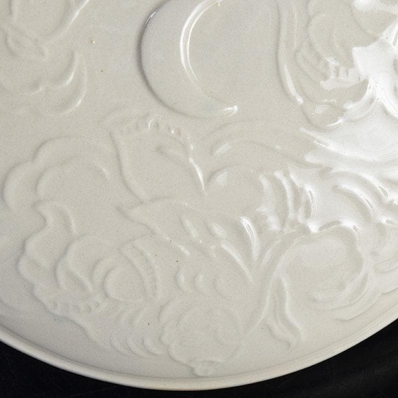 中国　倣定窯　白釉印泥盒　香合　蓋物　則巳扁識箱　C　R9130