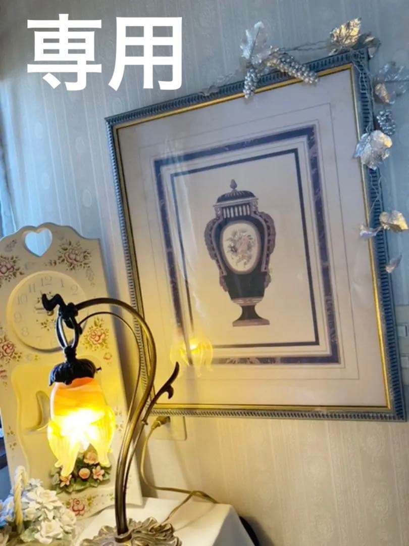 専用ページ移行1995年U.S.A製NYアンティークLimoges壺プリント額絵