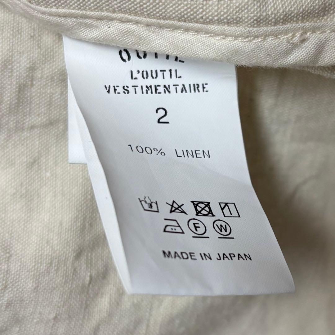 23SS OUTILヴィンテージベッドリネン モッズコートsize2