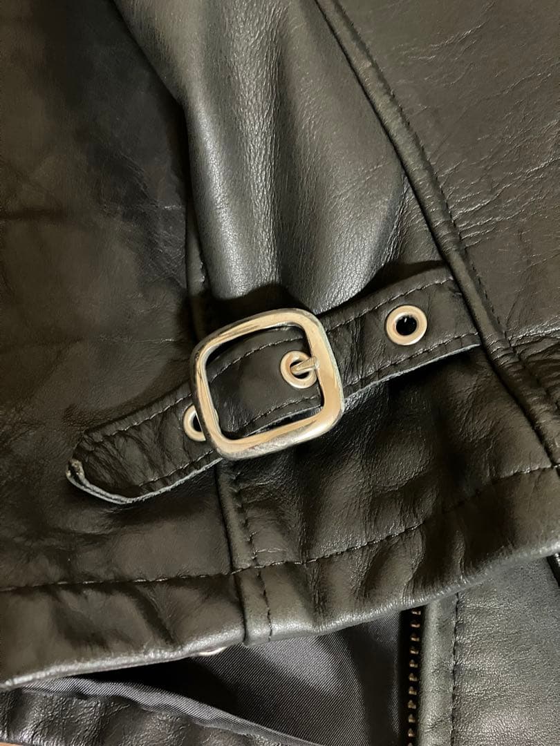 Schottシングルライダース 黒レザー