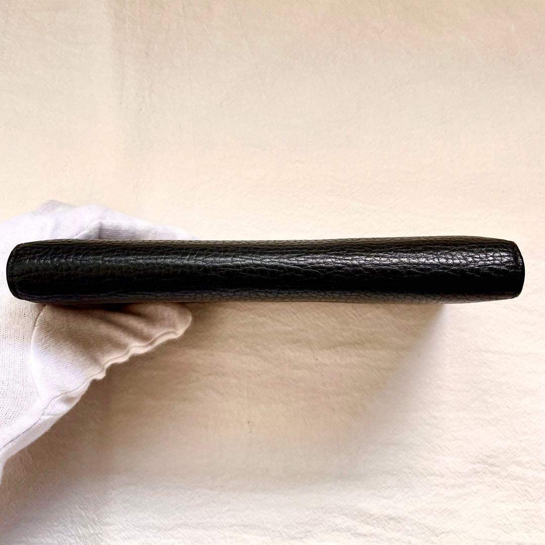 GUCCI グッチ 長財布 GG 金具 レザー ブラック 極美品　1220-③