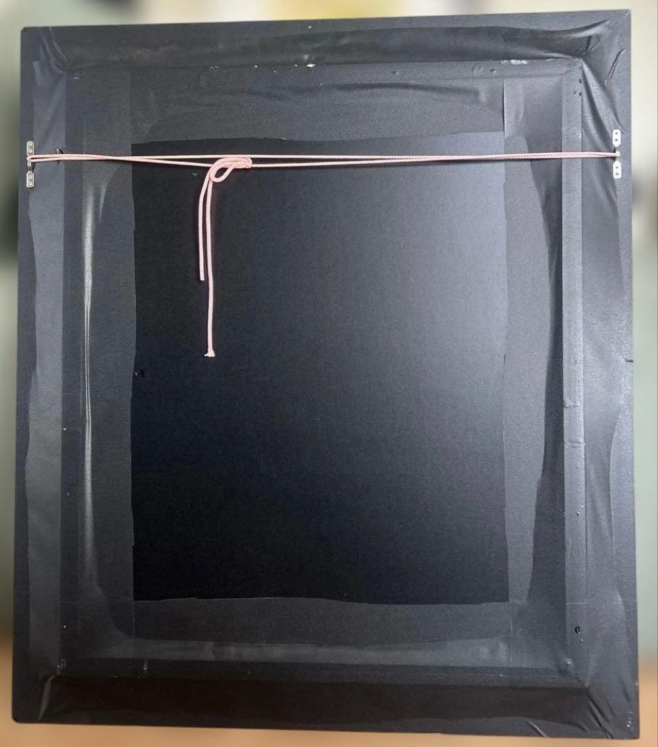 絵画　ピンクのビオラ