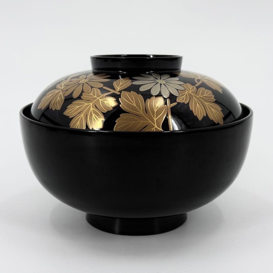 象彦 五清 吸物椀 五客セット 漆器 蒔絵 金彩 木製 高級 松竹梅蘭菊