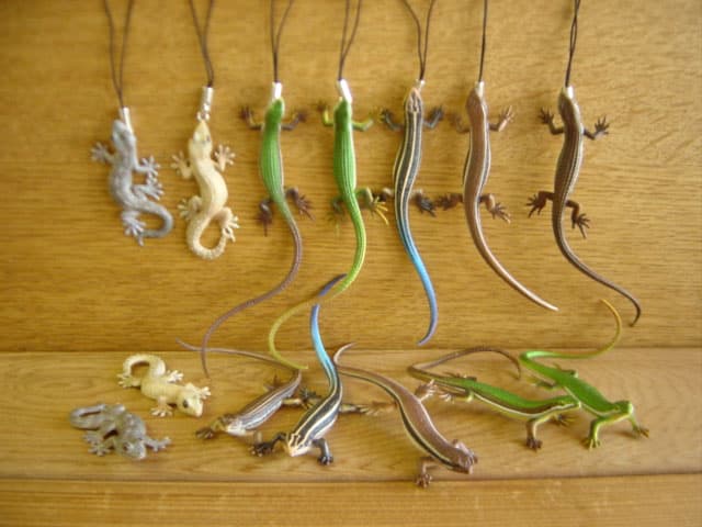 ♯Gti10IVネイチャーMONOトカゲヤモリストラップ マグネット14種