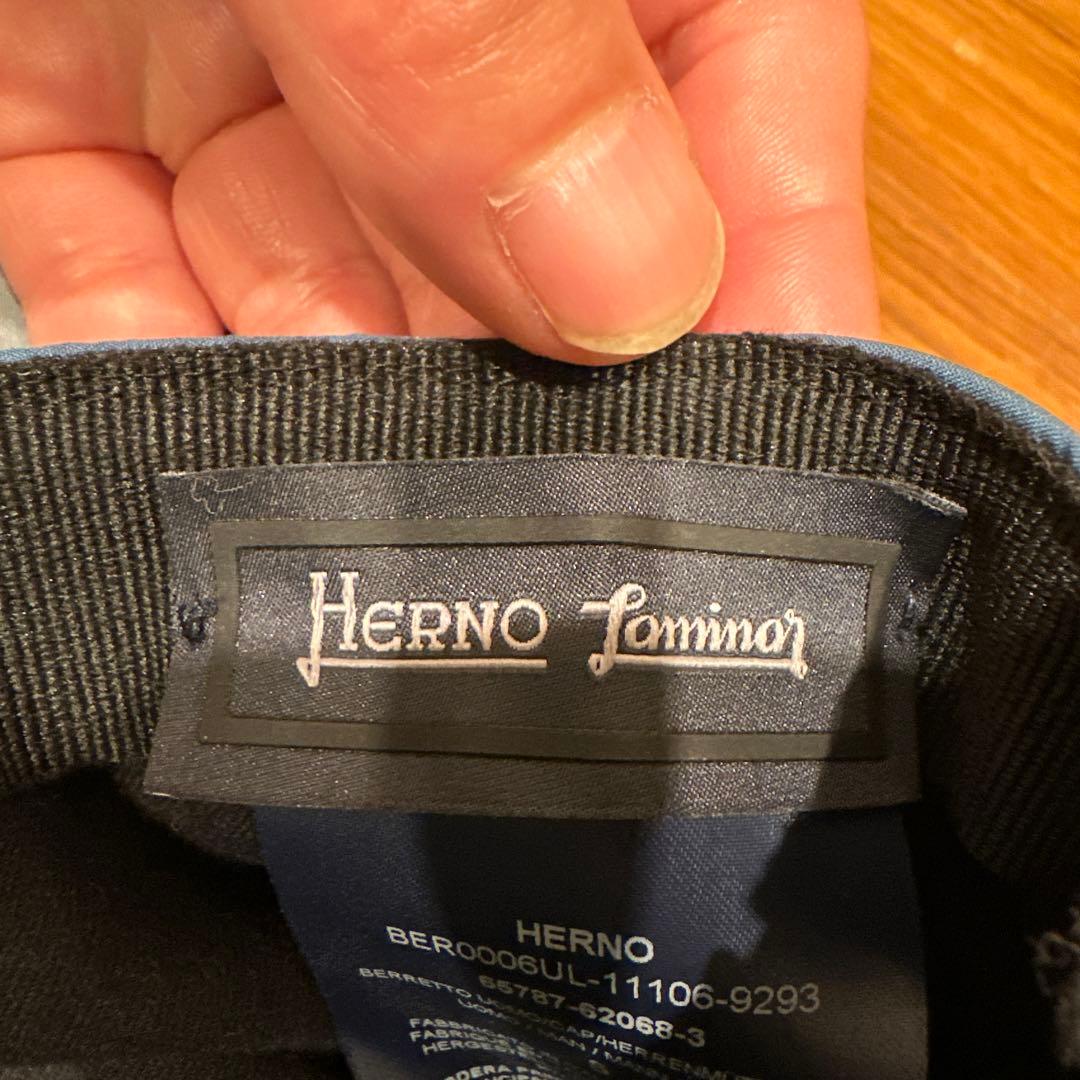 HERNO キルティングベースボールキャップ