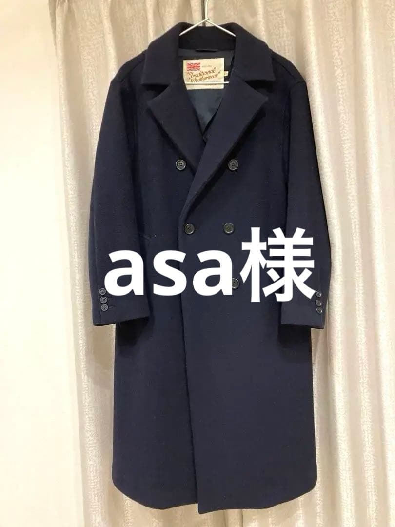 トラディショナルウェザーウェア　ネイビー チェスターコート