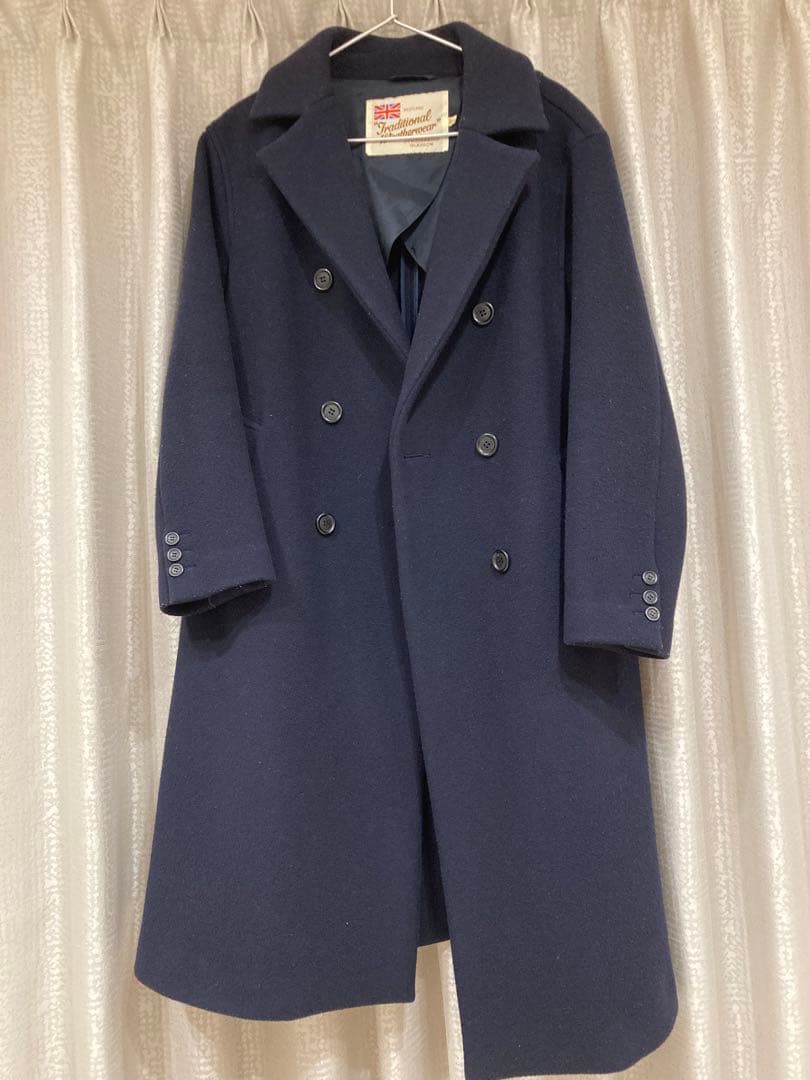 トラディショナルウェザーウェア　ネイビー チェスターコート