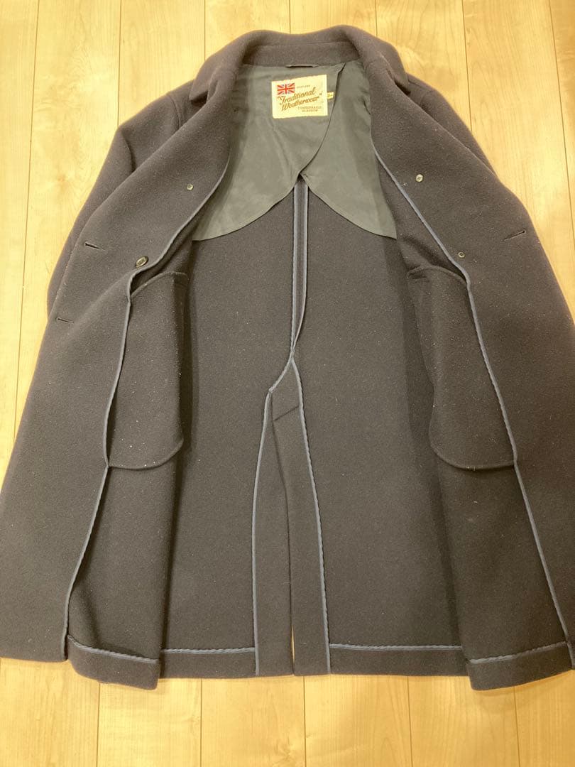 トラディショナルウェザーウェア　ネイビー チェスターコート