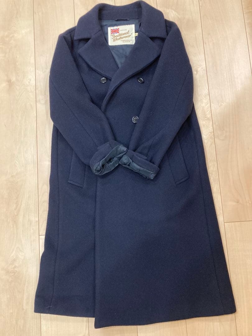 トラディショナルウェザーウェア　ネイビー チェスターコート