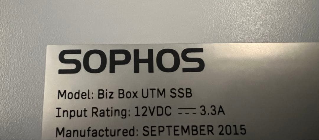Sophos Biz Box UTM SSB ルーター