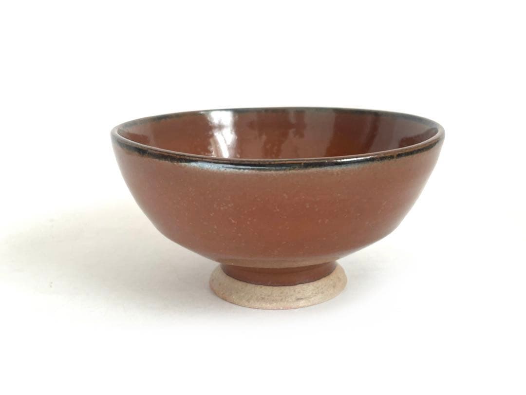 陶芸家　小山冨士夫　小山富士夫　古山子　柿釉　茶碗　茶碗　茶盌　抹茶碗　共箱