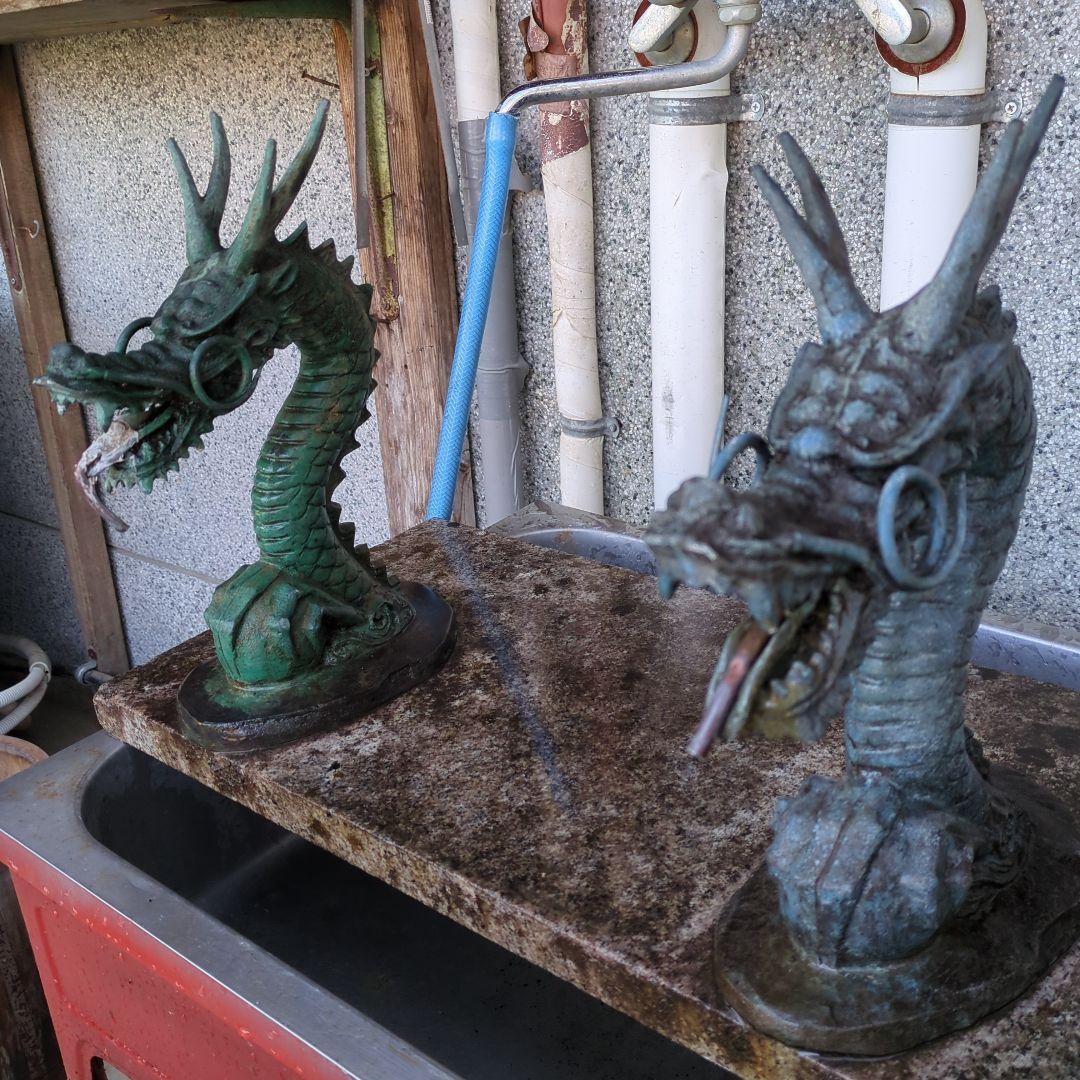 手水舎 龍神 龍の蛇口 真鍮製青銅色 龍の蛇口 水の神様
